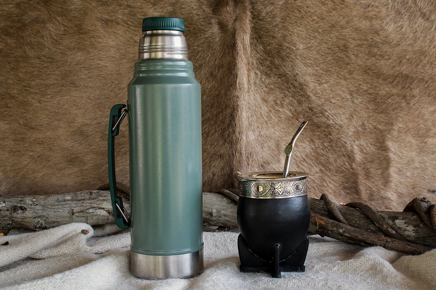 Imperial Cuero y Alpaca con Bombilla
