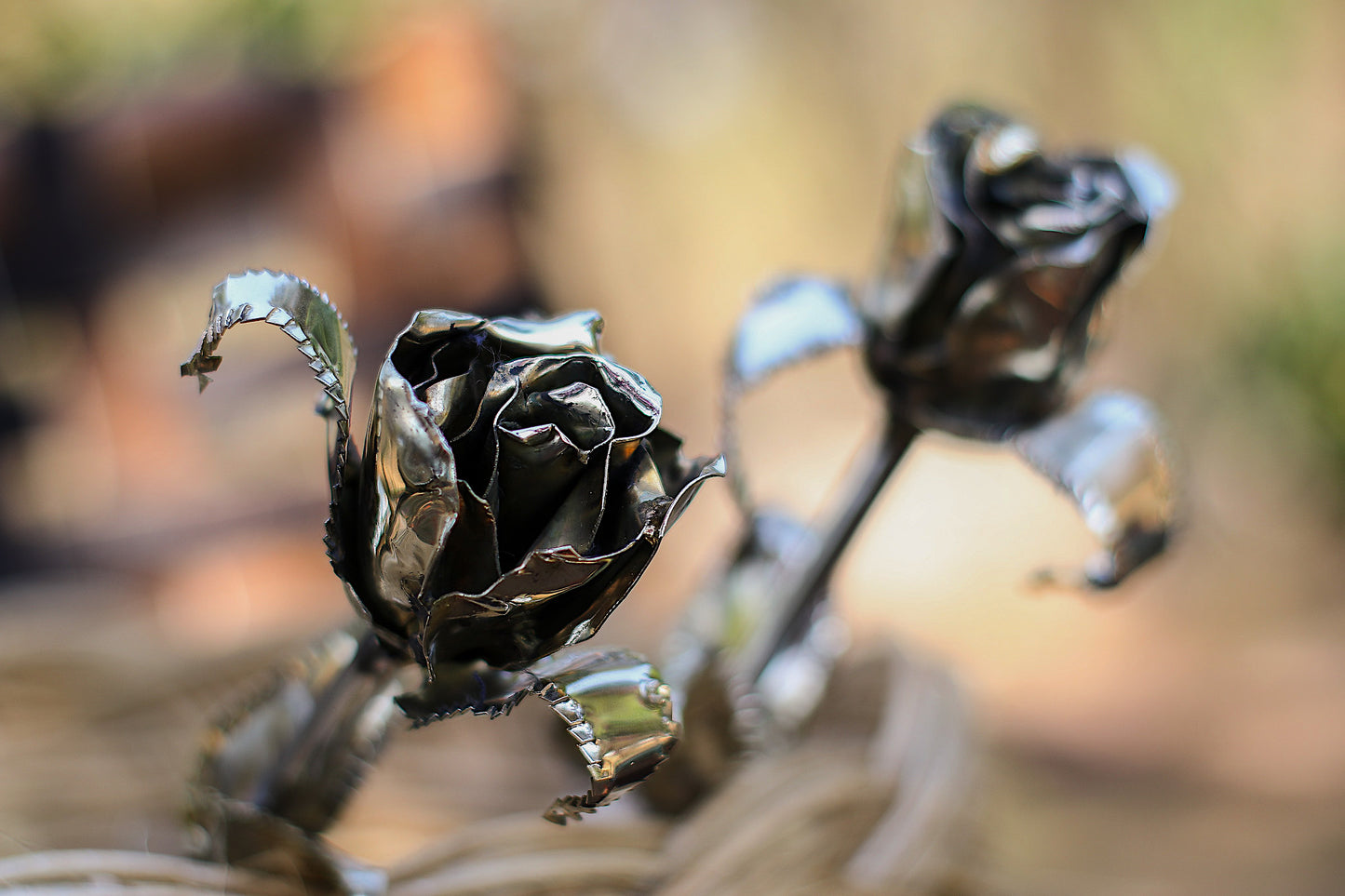 Rosas Grandes de Alpaca en Caja de Madera