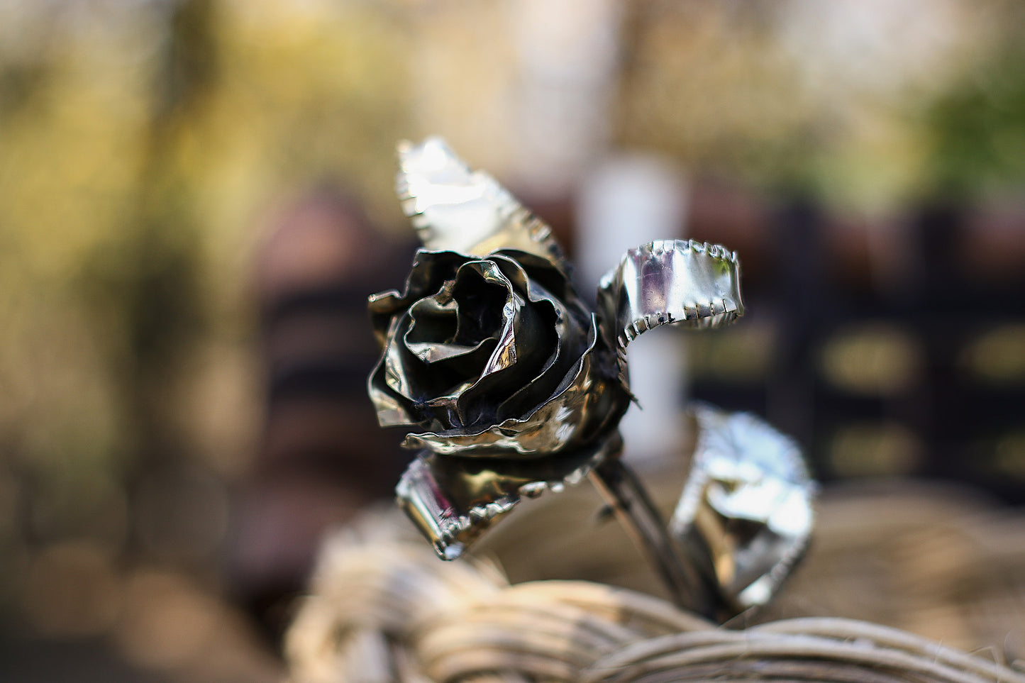 Rosas Grandes de Alpaca en Caja de Madera