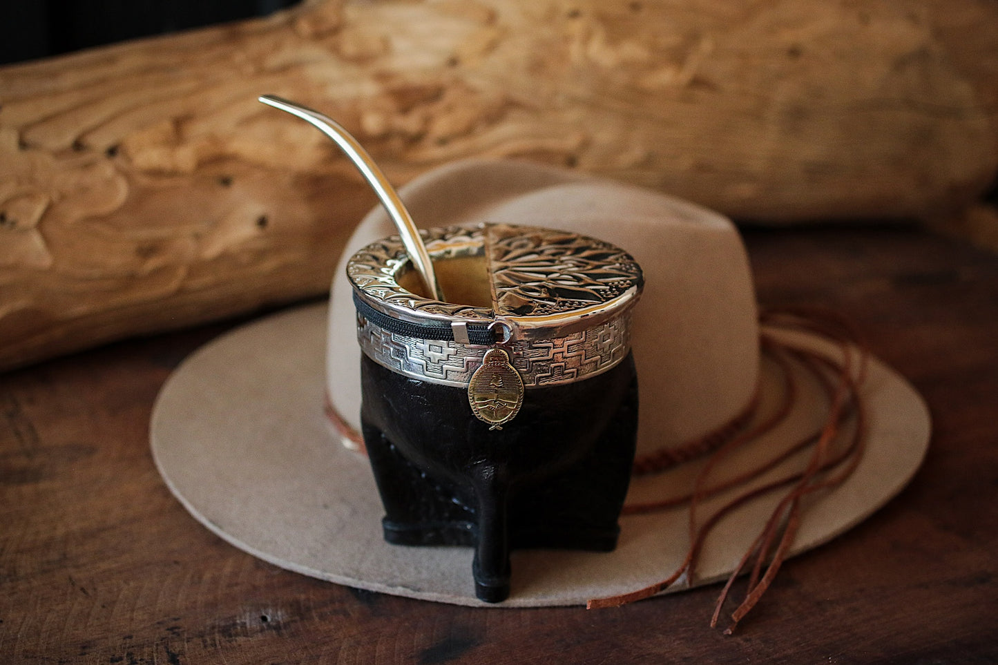 Imperial Cuero y Alpaca con Bombillón y Matepa