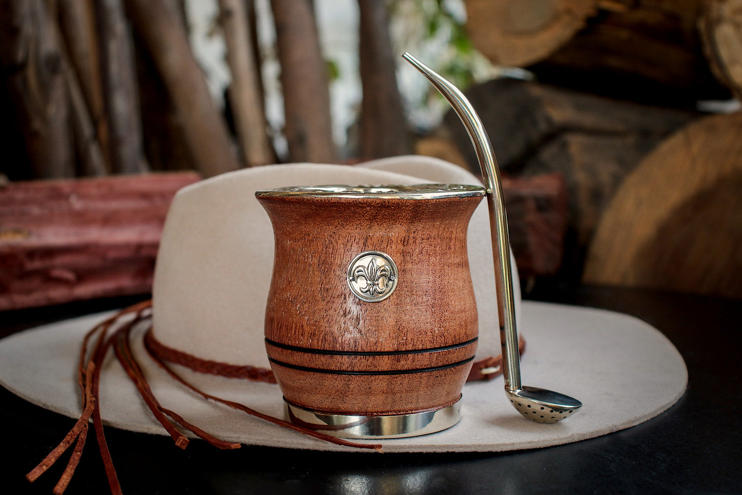 Carob and Nickel Silver Mate with Bombilla