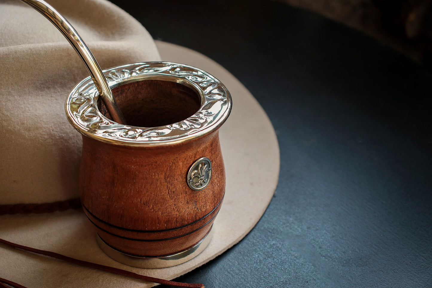Carob and Nickel Silver Mate with Bombilla