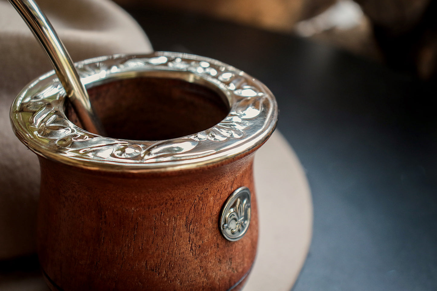 Carob and Nickel Silver Mate with Bombilla