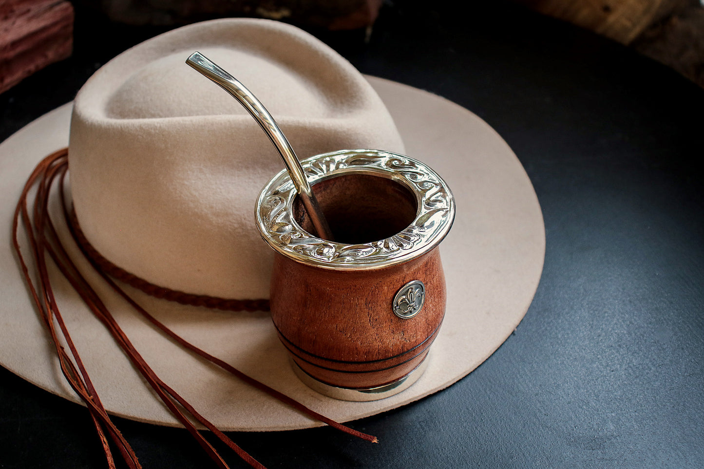 Carob and Nickel Silver Mate with Bombilla
