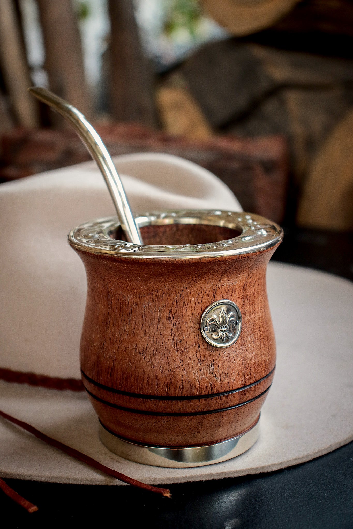 Carob and Nickel Silver Mate with Bombilla