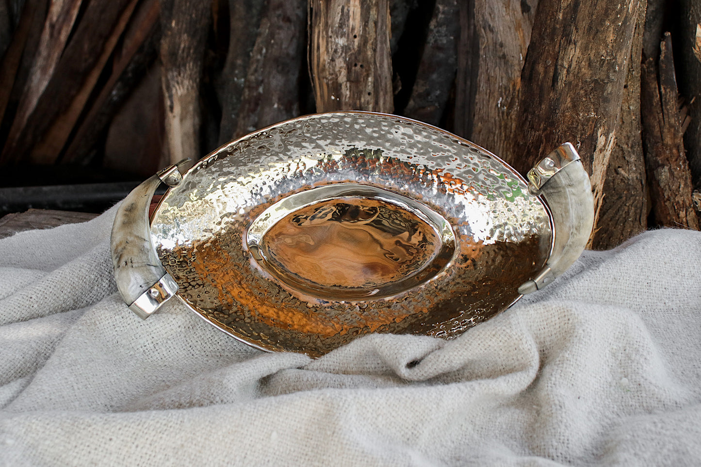 Nickel Silver and Antler Tray
