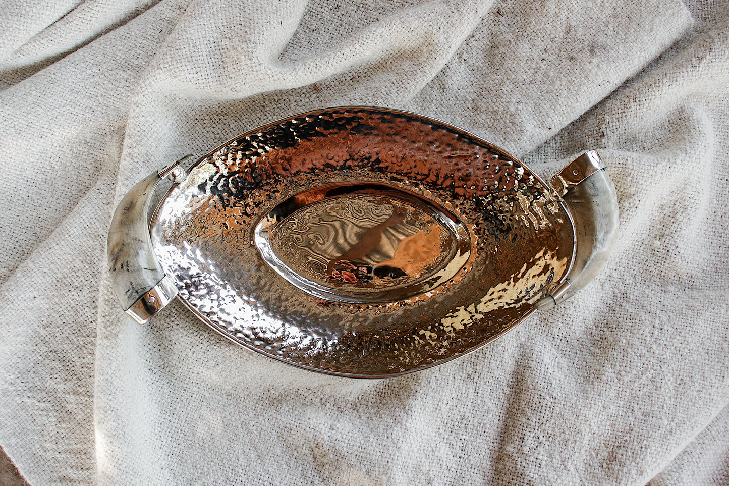 Nickel Silver and Antler Tray