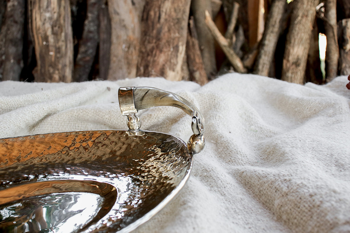 Nickel Silver and Antler Tray