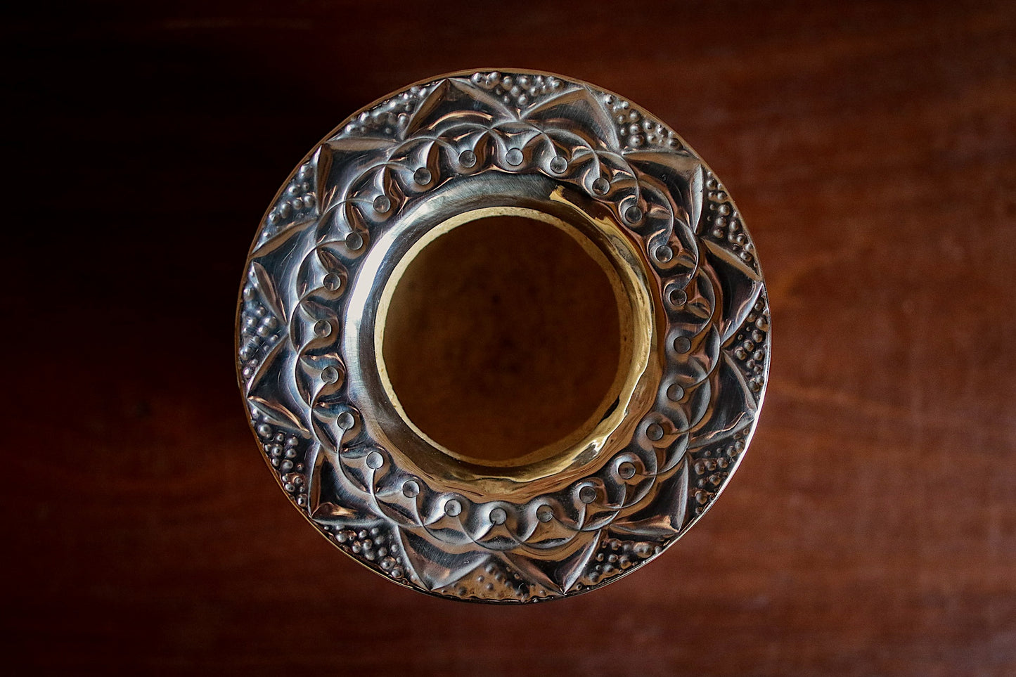 Imperial Cuero y Bronce con Escudo, Matepa y Bombilla