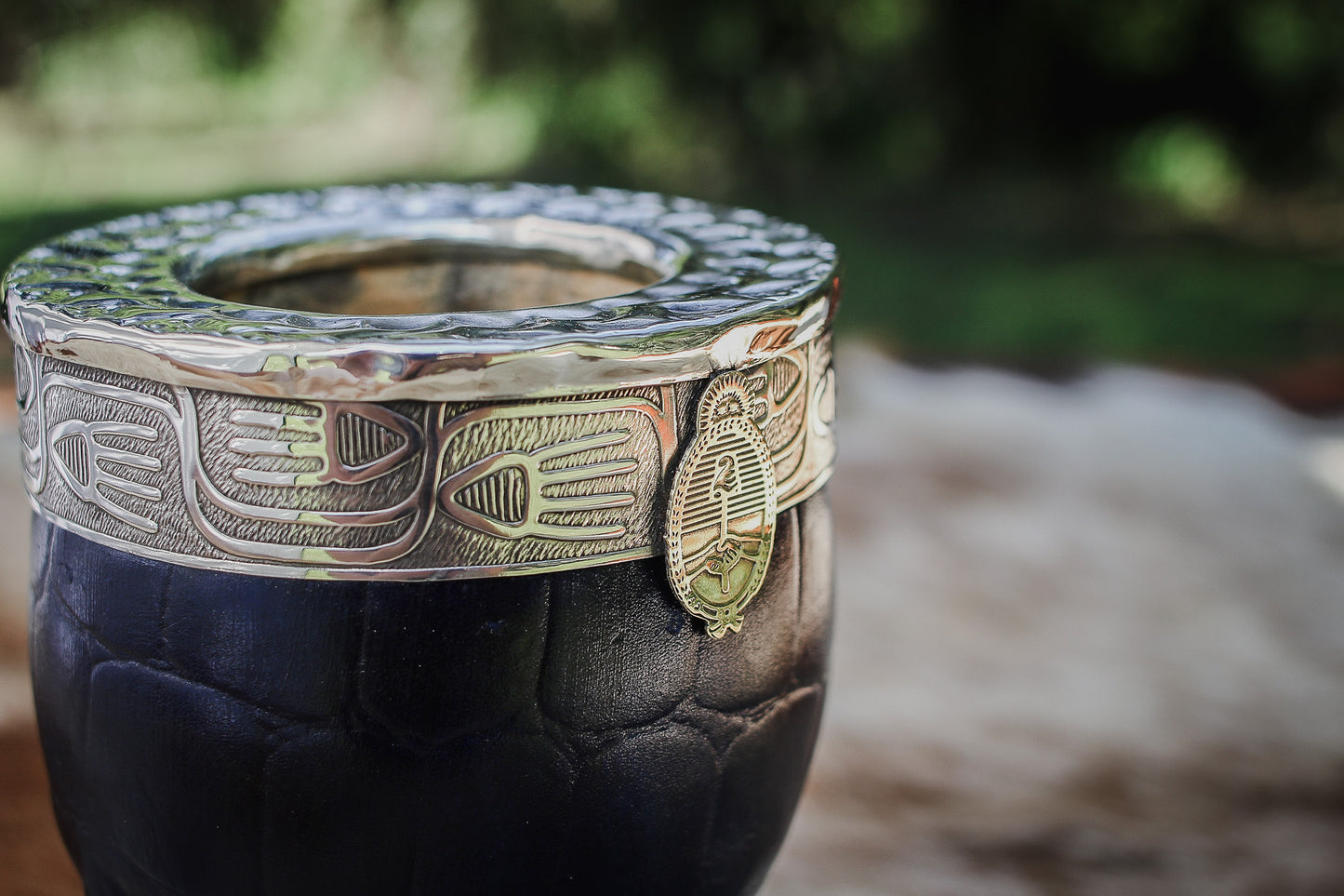 Leather and Nickel Silver Imperial Mate with Bronze Shield