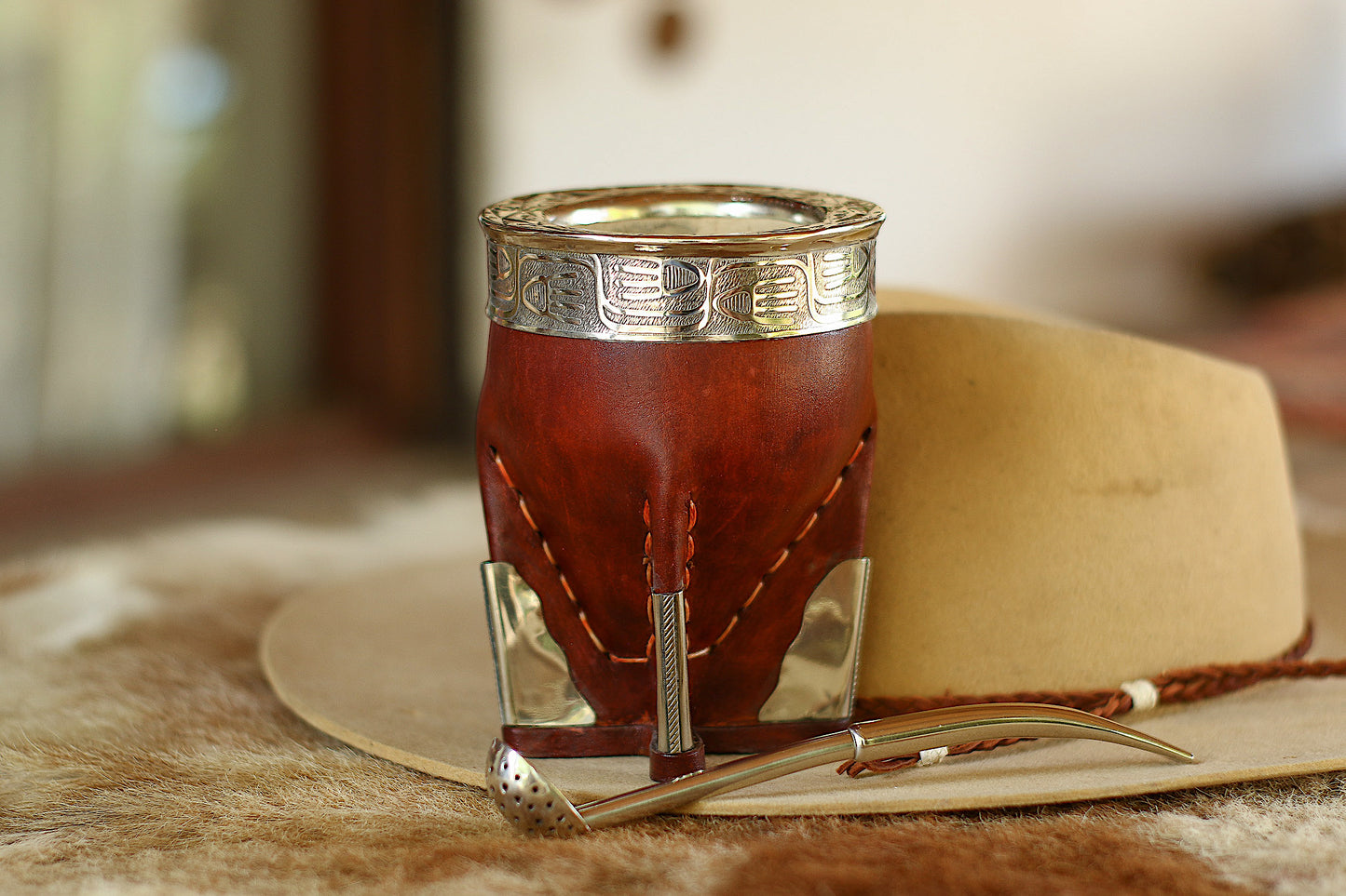 Mate Imperial de Cuero y Alpaca