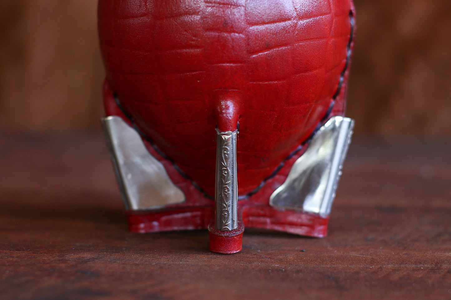 Imperial Embossed Leather and Nickel Silver with Bronze Shield