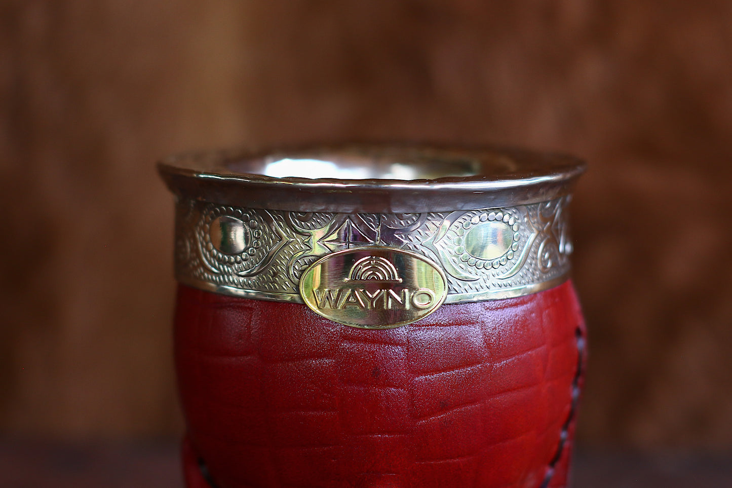 Imperial Embossed Leather and Nickel Silver with Bronze Shield