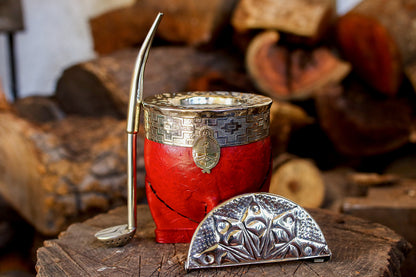 Imperial Embossed Leather and Nickel Silver with Bronze National Shield