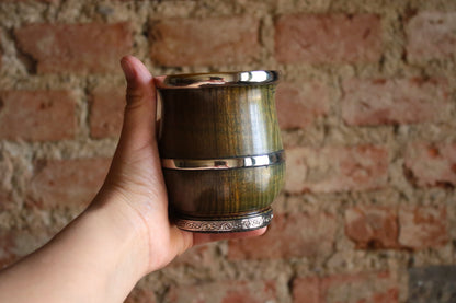 Mate de Palo Santo y Alpaca con Bombilla