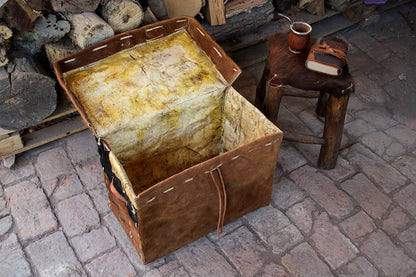 Natural Leather Trunk