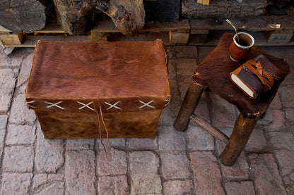 Natural Leather Trunk