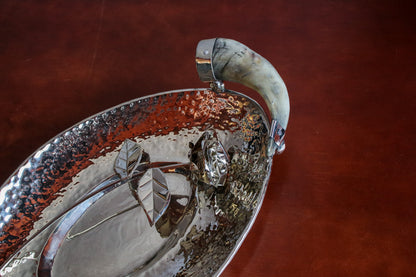 Nickel Silver and Antler Tray