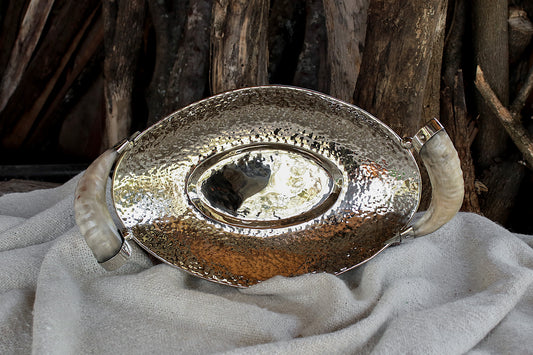 Nickel Silver and Antler Tray