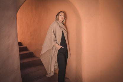 Ruana "Cafayate" Hilos de Llama Telar