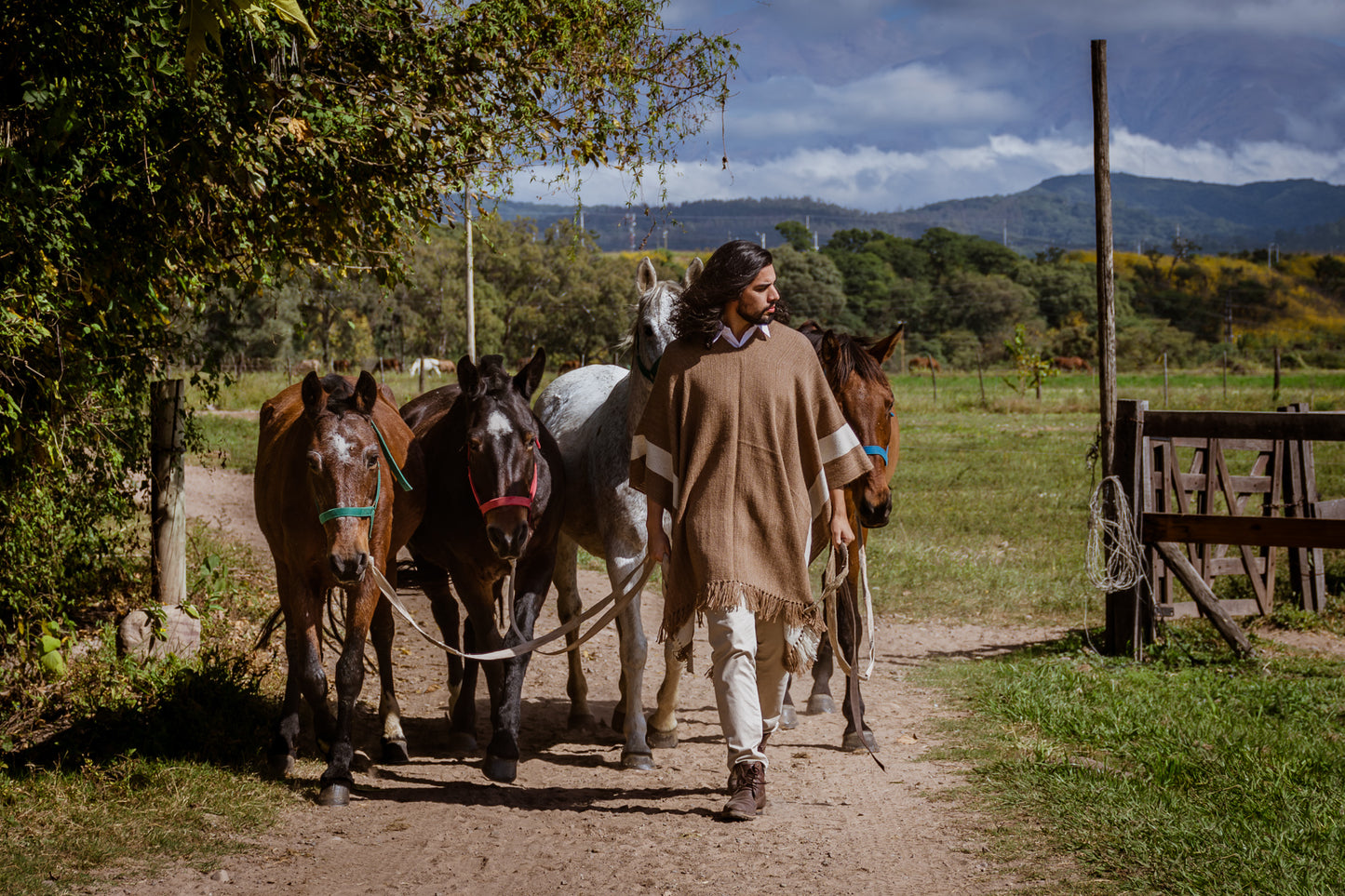 FACÓN Poncho Llama Threads Loom