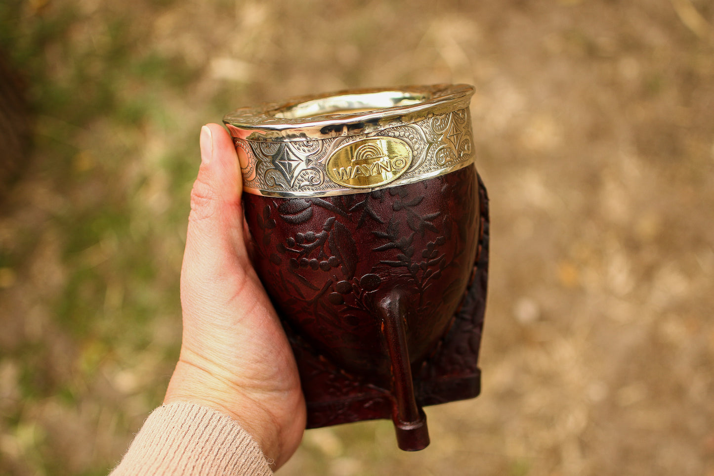 Imperial Embossed Leather and Nickel Silver with Bronze Logo